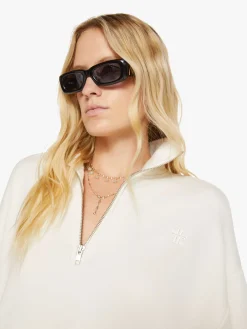 Cropped Half-Zip Sweatshirt