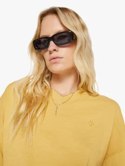 Eterne Cropped V-Neck Sweatshirt