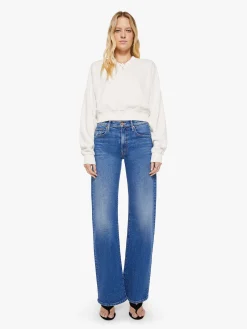 Eterne Cropped V-Neck Sweatshirt
