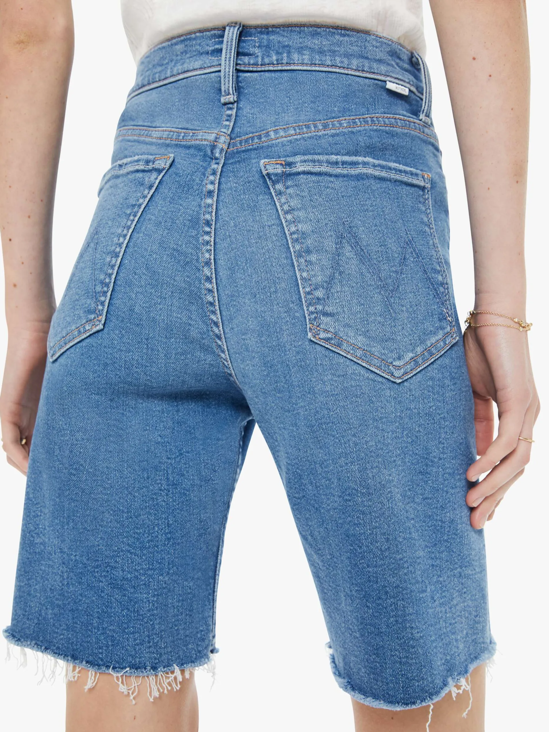 High Waisted Rider Bermuda Short Fray