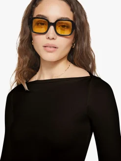 Long Sleeve Boatneck Top