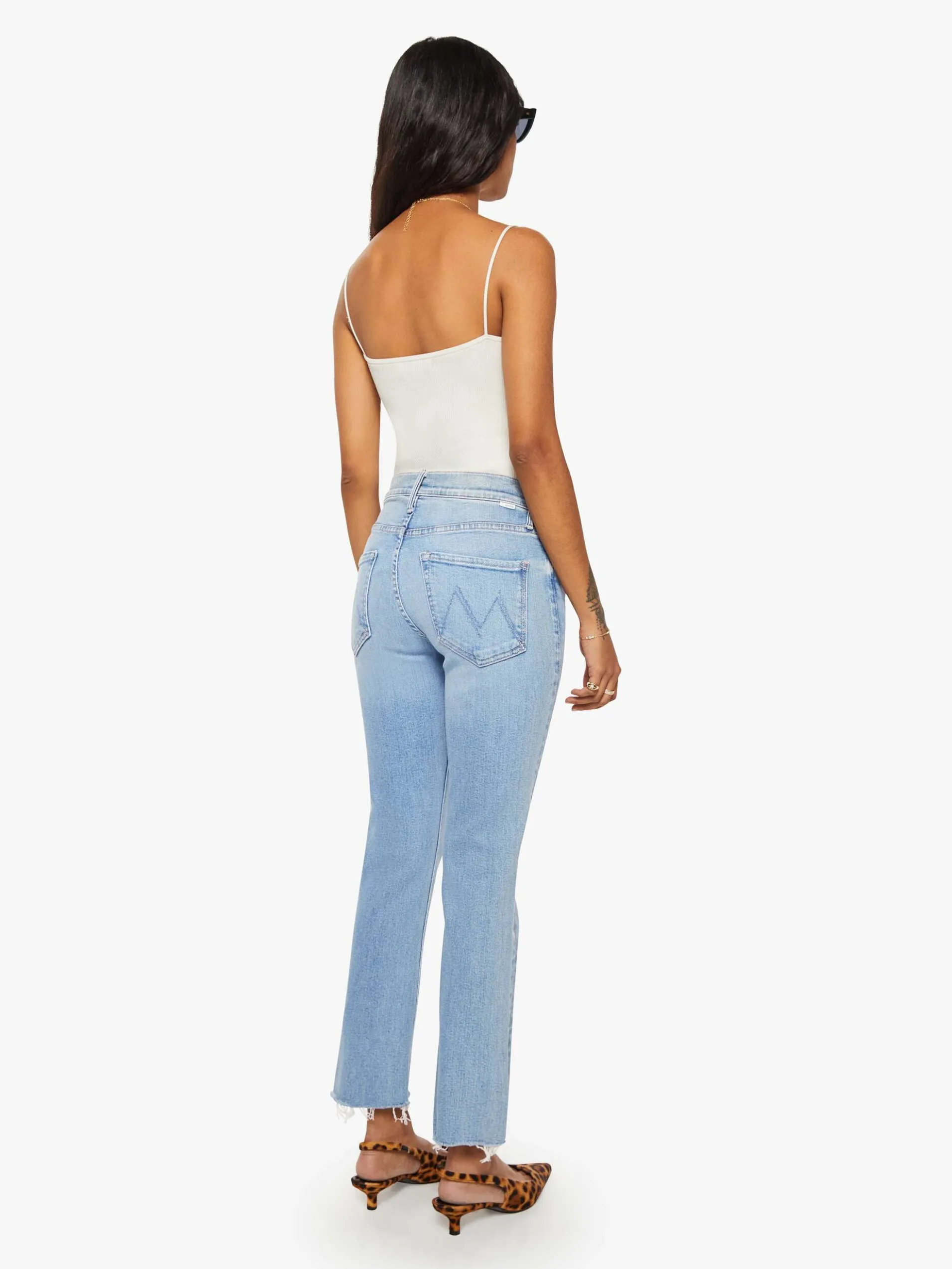 PETITES The Lil Mid Rise Dazzler Ankle Fray