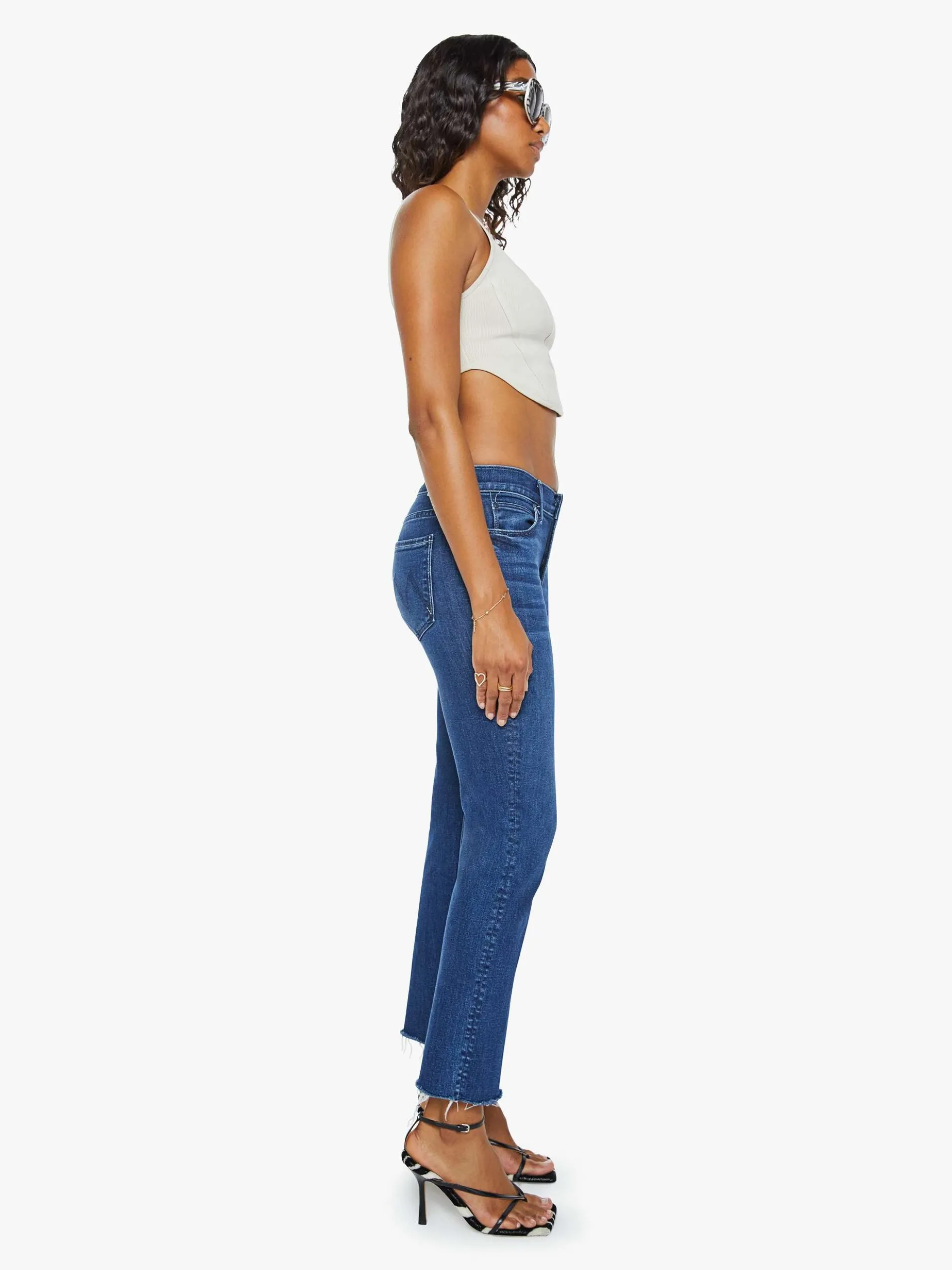 The Mid Rise Dazzler Ankle Fray