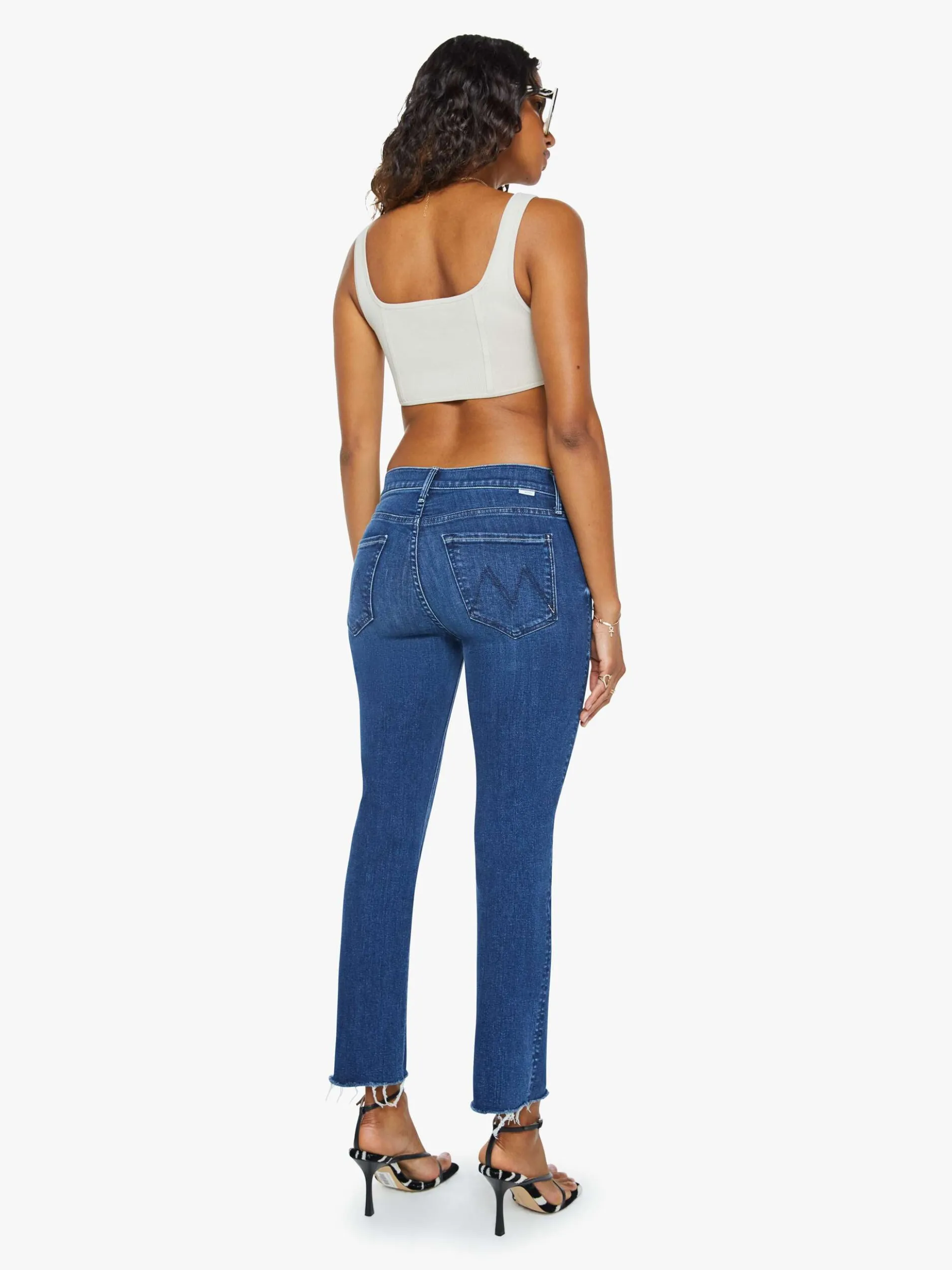The Mid Rise Dazzler Ankle Fray