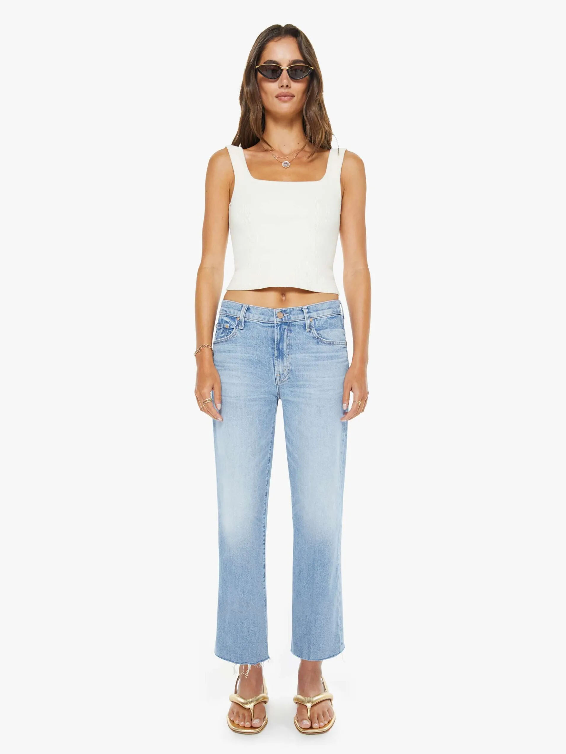The Mid Rise Rambler Zip Ankle Fray